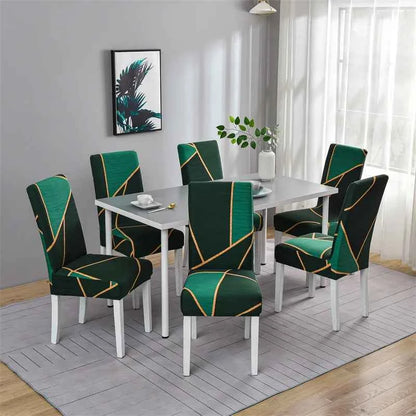 Spandex Dining Chair Covers - Printed Elastic Seat Covers