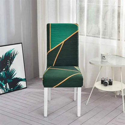 Spandex Dining Chair Covers - Printed Elastic Seat Covers
