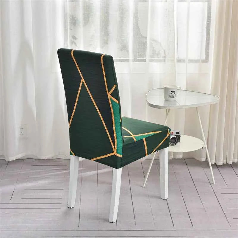 Spandex Dining Chair Covers - Printed Elastic Seat Covers