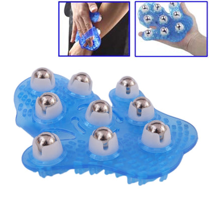 Thickened Palm-shaped Handheld Ball Meridian Massager, Nine balls Magenta, Nine balls Blue SUNSKY