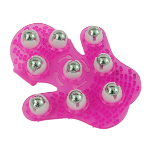 Thickened Palm-shaped Handheld Ball Meridian Massager, Nine balls Magenta, Nine balls Blue SUNSKY