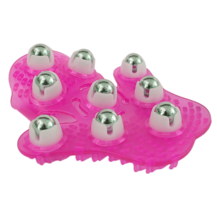 Thickened Palm-shaped Handheld Ball Meridian Massager, Nine balls Magenta, Nine balls Blue SUNSKY