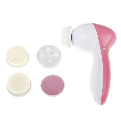 5 in 1 Beauty Care Brush Massager Scrubber Face Skin Care Electric Facial Cleanser - Shello's Creative Boutique