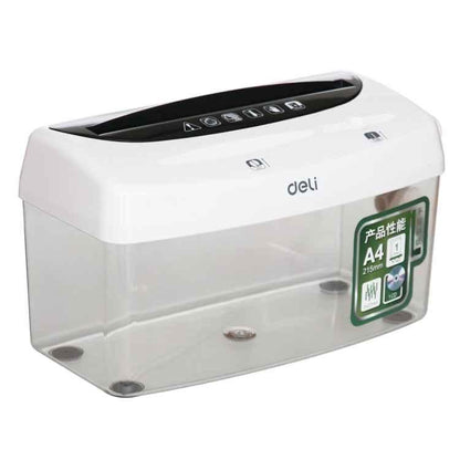 Deli 9935 Hand-Cranked Paper Shredder - A4/CD/Card Desktop Shredder (4L) - Shello's Creative Boutique