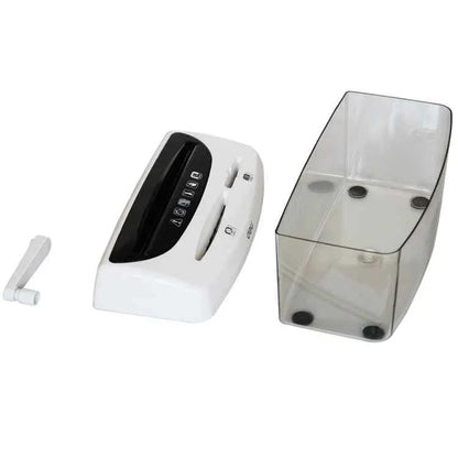 Deli 9935 Hand-Cranked Paper Shredder - A4/CD/Card Desktop Shredder (4L) - Shello's Creative Boutique