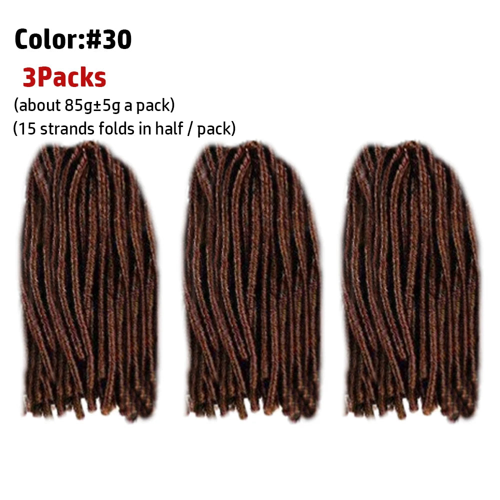Afro Locs Synthetic Braiding Hair 14-15 Inch - 15 Strands Soft Crochet Locs - Shello's Creative Boutique
