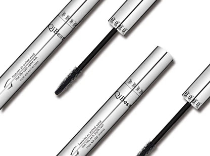Qibest Silver Tube Mascara Waterproof Long & Curling Black Eyelashes Easy Removal No Dizziness Everlastingly Lasting - Shello's Creative Boutique