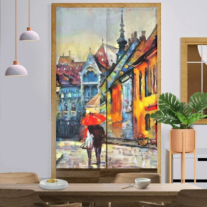 Forest Nature Landscape Door Curtains - Noren Style Entrance Drapes - Shello's Creative Boutique