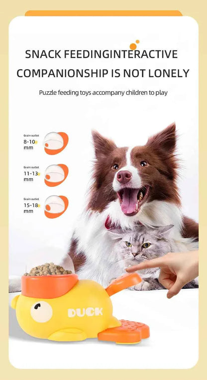 Pet Snack Feeder Dog Food Dispenser Automatic Feeder Puppy Cartoon Duck Design Used to Train Dogs Accessories Cats Cat Supplies