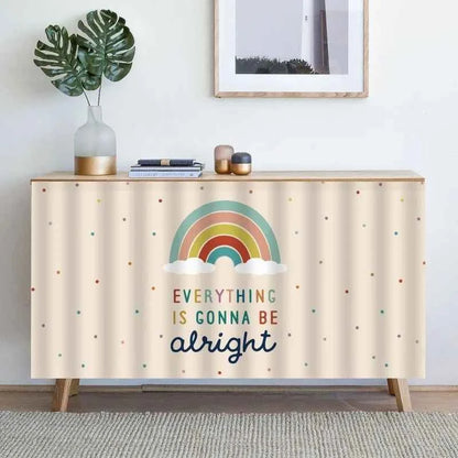 1PC Kitchen Cabinet Curtain Cover Dustproof Cupboard Wardrobe Short Curtains Washable Drapes Self-adhesive Half-Curtain Cortinas