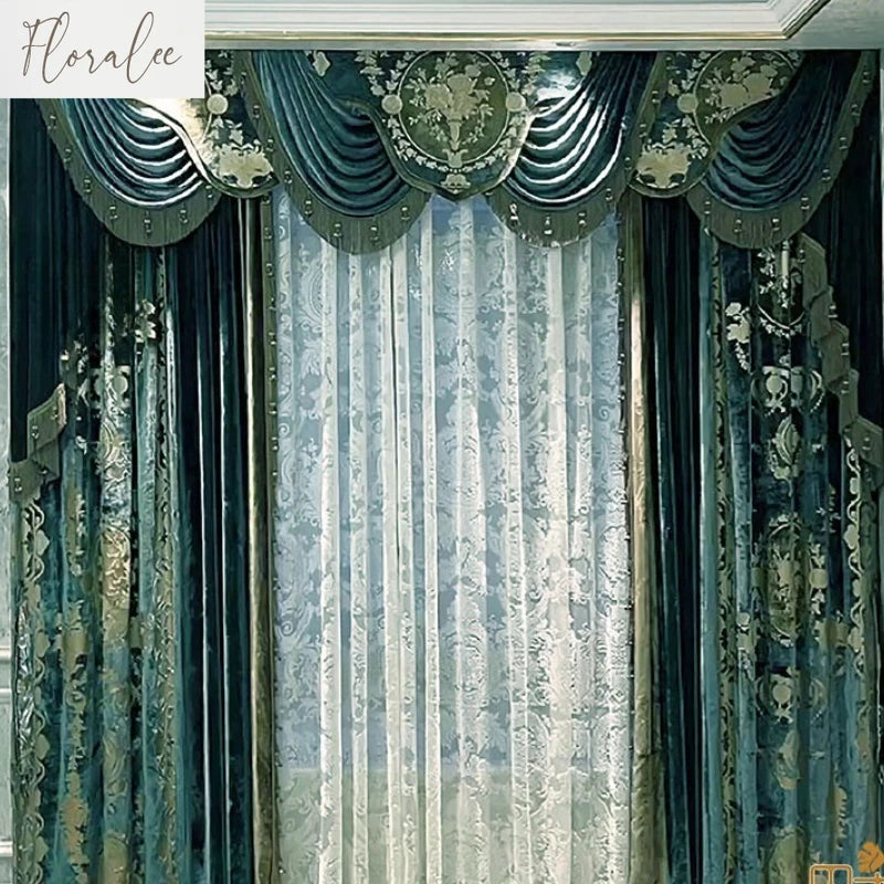 Luxury Velvet European Curtains - Royal American Style for Living Room & Bedroom - Shello's Creative Boutique