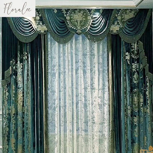 Luxury Velvet European Curtains - Royal American Style for Living Room & Bedroom