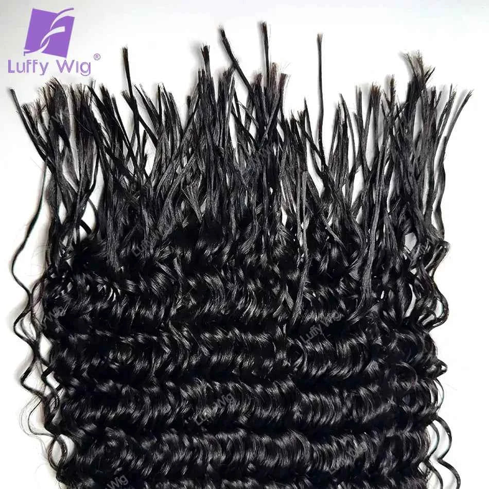 Pre Divided Braiding Curly Hair Human Hair Bulk Double Drawn Burmese Remy No Weft Hair Extensions Boho Box Braids Hair Bundles