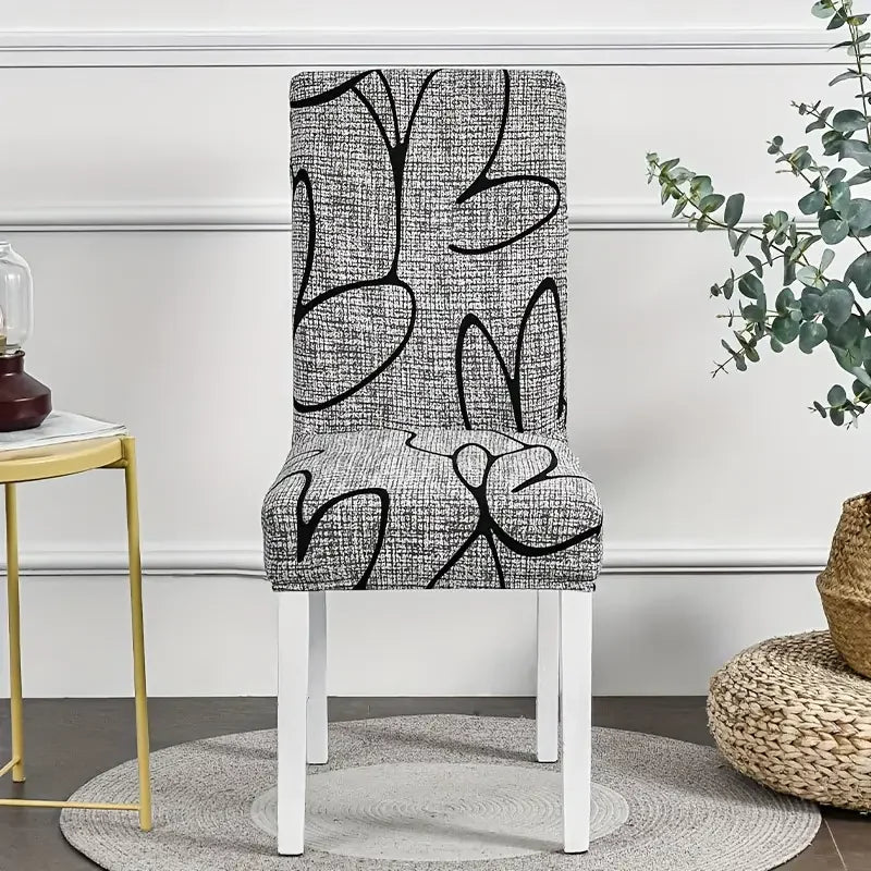 1/2/6Pcs Dining Chair Cover Print Elastic Chair Slipcover Case Stretch Chair Covers for Wedding Hotel Banquet iYoowe DropShipping