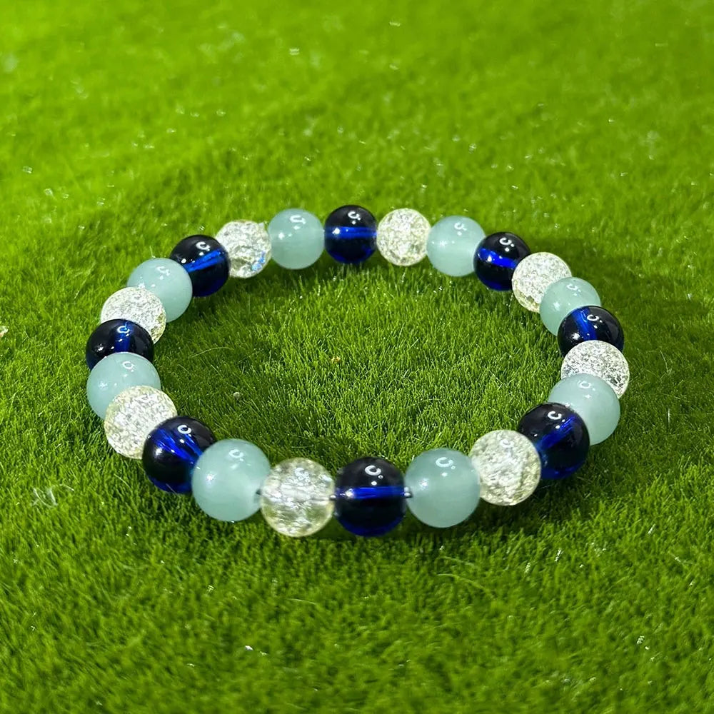 Calming Natural Stone Beaded Bracelet – Everyday Wear Stretch Bangle