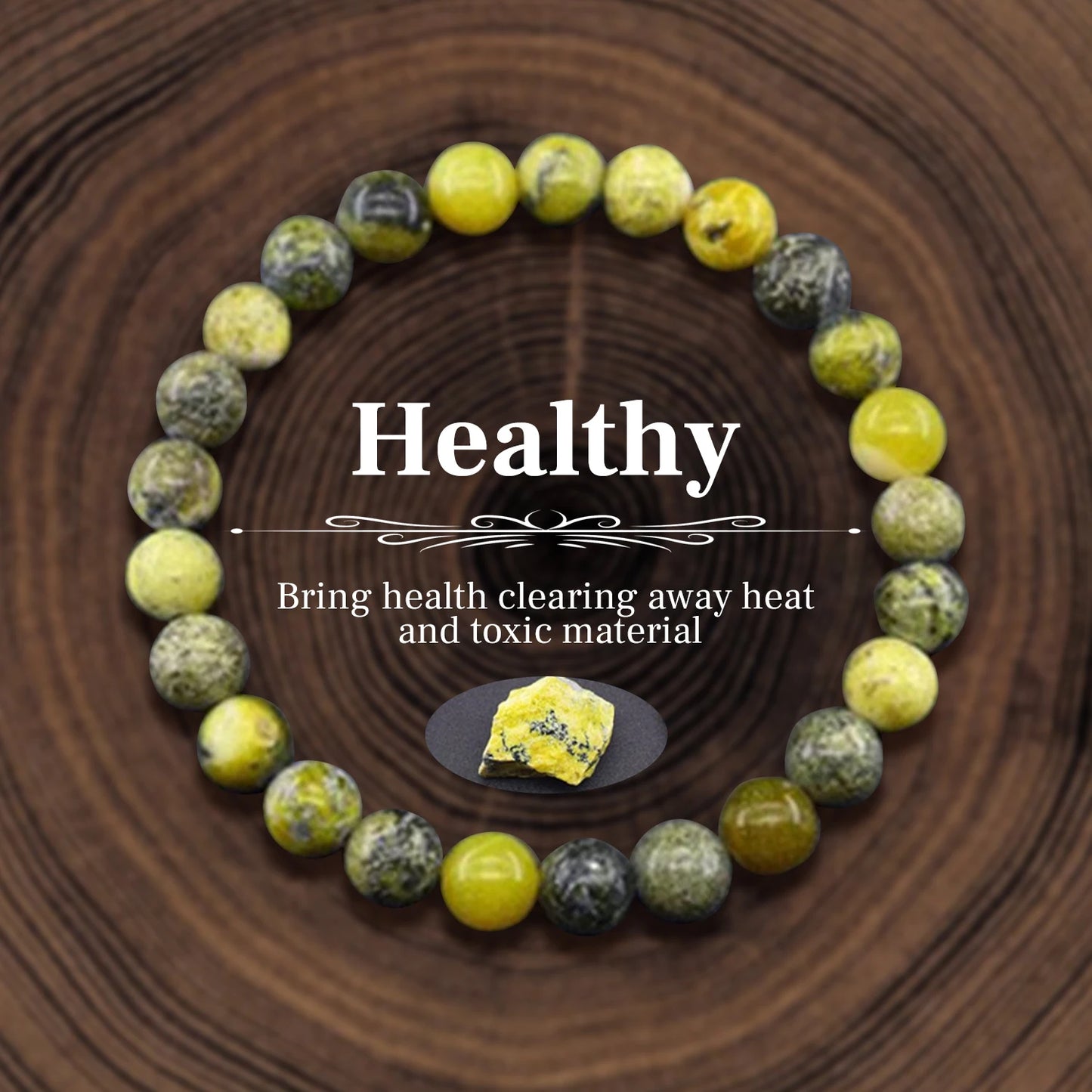 8mm Natural Stone Beaded Bracelet – Amethyst, Crystal, Agate & Tiger Eye