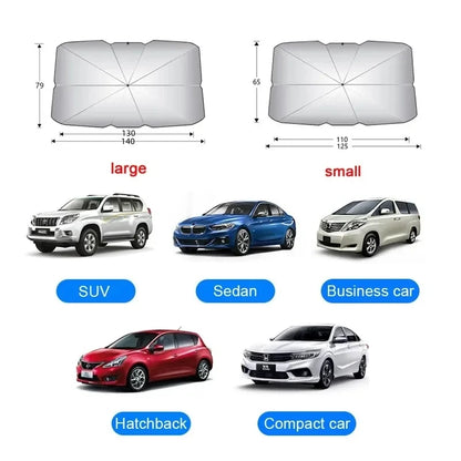 Foldable Car Windshield Sunshade Parasol – Heat Insulation Front Sun Shade for Summer