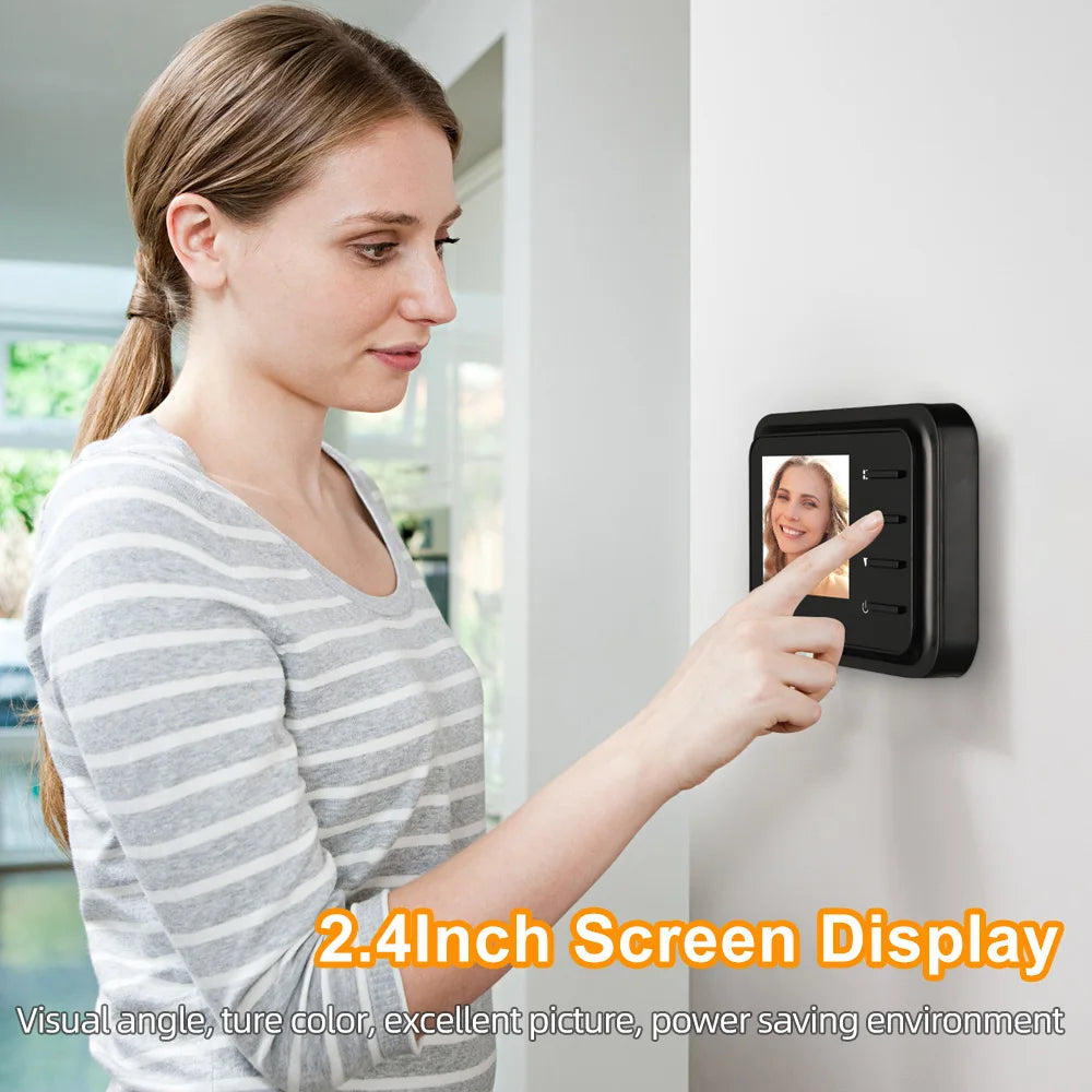 2.4 Inch LCD Door Peephole Camera with IR Night Vision & Video Recording