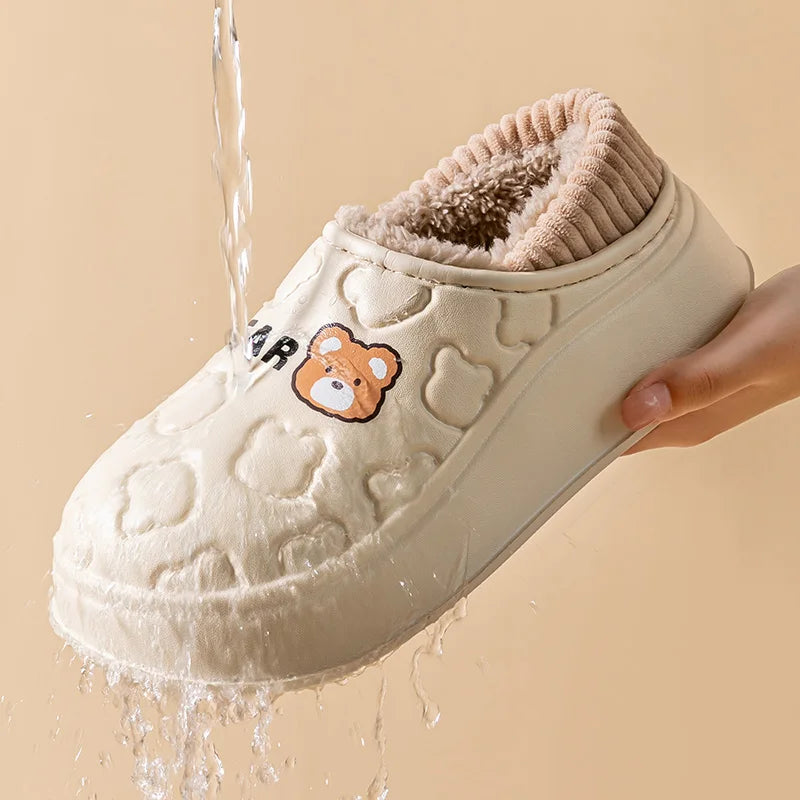Women's Waterproof Winter Slippers – Non-Slip Insulated Cotton Shoes - Shello's Creative Boutique