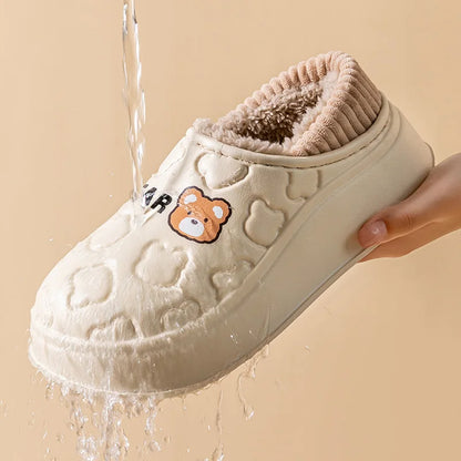 Women's Waterproof Winter Slippers – Non-Slip Insulated Cotton Shoes - Shello's Creative Boutique