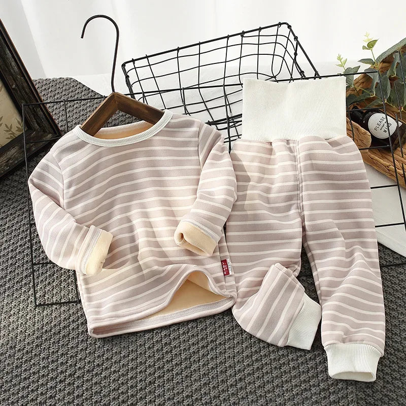Sonkpuel Unisex Winter Pajama Set – Thickened Plush Cotton Thermal Sleepwear for Kids Shello's Creative Boutique