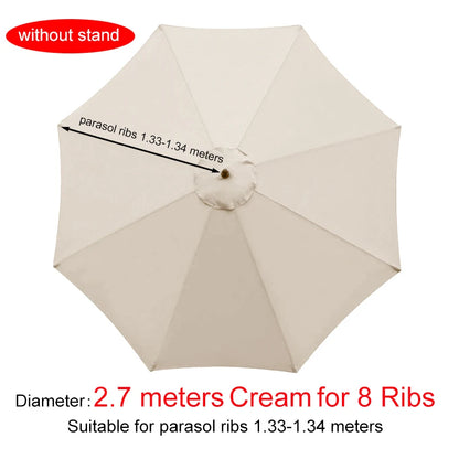Parasol Replacement Cloth – Waterproof Anti-UV Canopy for 6 & 8 Rib Banana Parasols