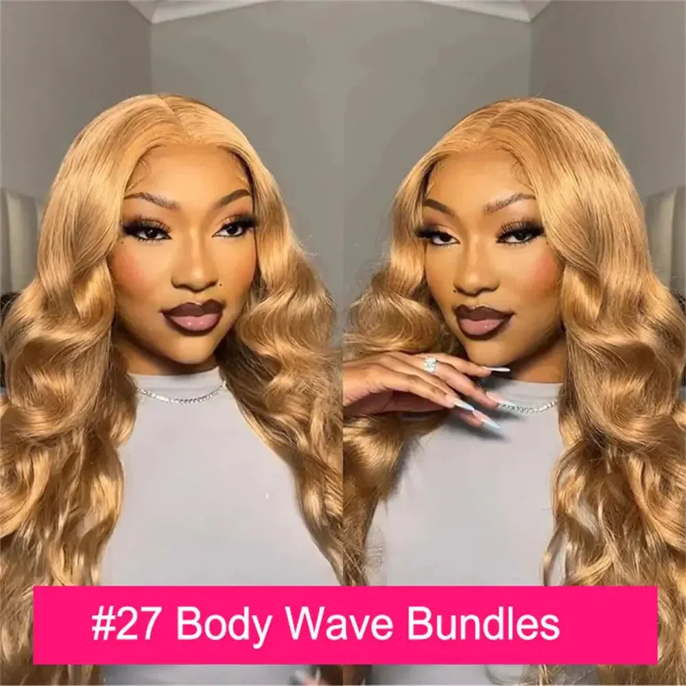 Honey Blonde Brazilian Body Wave Hair Bundles - 100% Raw Human Hair Extensions - Shello's Creative Boutique