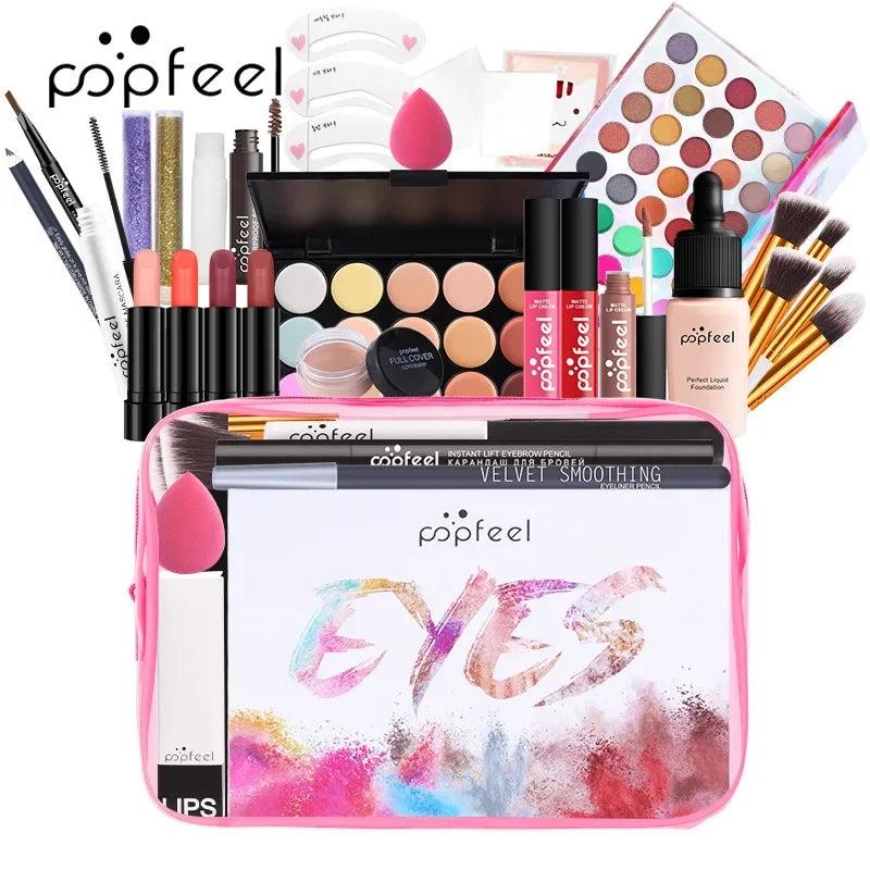 Professional Makeup Set Full Makeup Kit Eye Shadow Blush Foundation Face Powder Makeup Case Korean Cosmetic Christmas Gifts - Shello's Creative Boutique