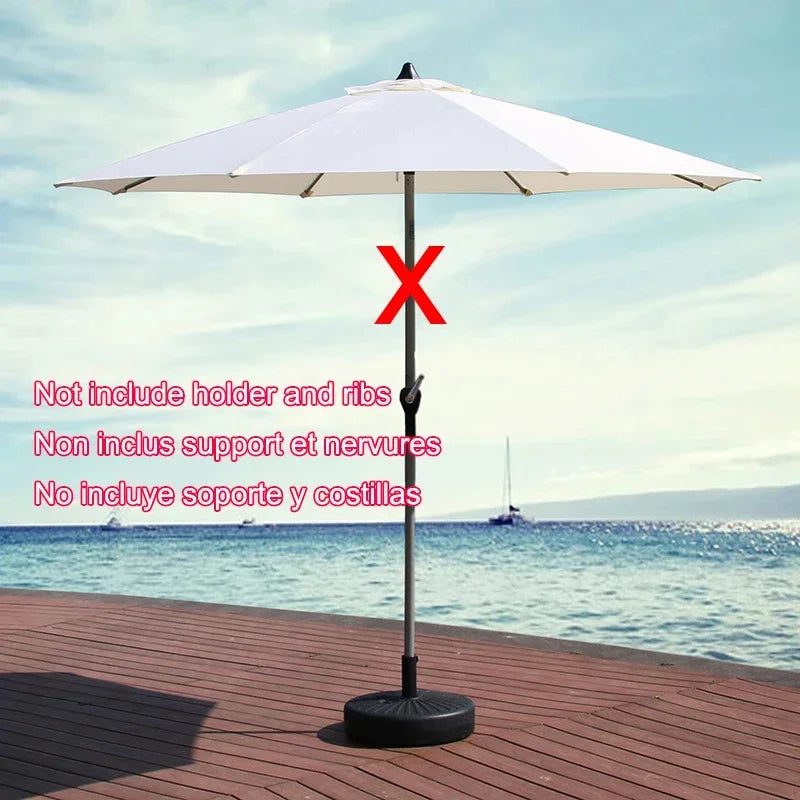 Replaceable Summer Parasol Top Cloth – Waterproof Anti-UV Canopy for 6 & 8 Rib Banana Umbrellas
