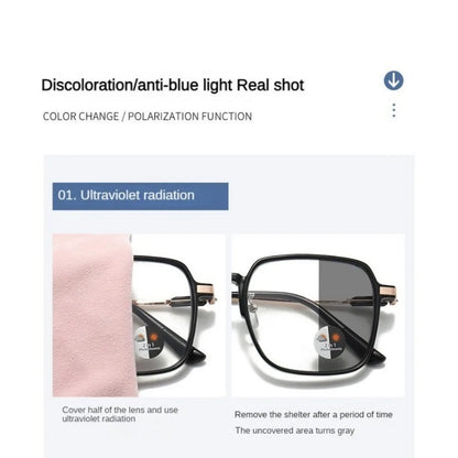 Photochromic Anti Radiation Glasses - Metal Frame Blue Light Blocking Eyewear - Shello's Creative Boutique