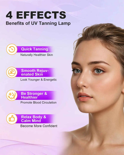 50W Tanning Lamp for Home Whole Body 250 PCS Blue light 460nm Tanning Solarium for Antique Bronze Skin with Eye Mask