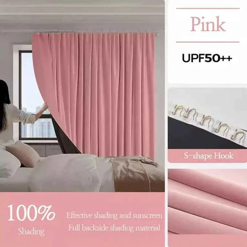 High Shading Blackout Curtains - Bedroom & Living Room Privacy Drapes with Hooks - Shello's Creative Boutique
