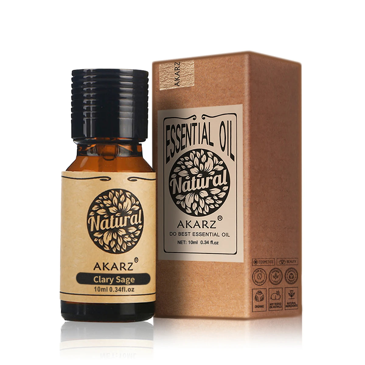 AKARZ Clary Sage Essential Oil - Natural Skin & Hair Care Oil - Shello's Creative Boutique