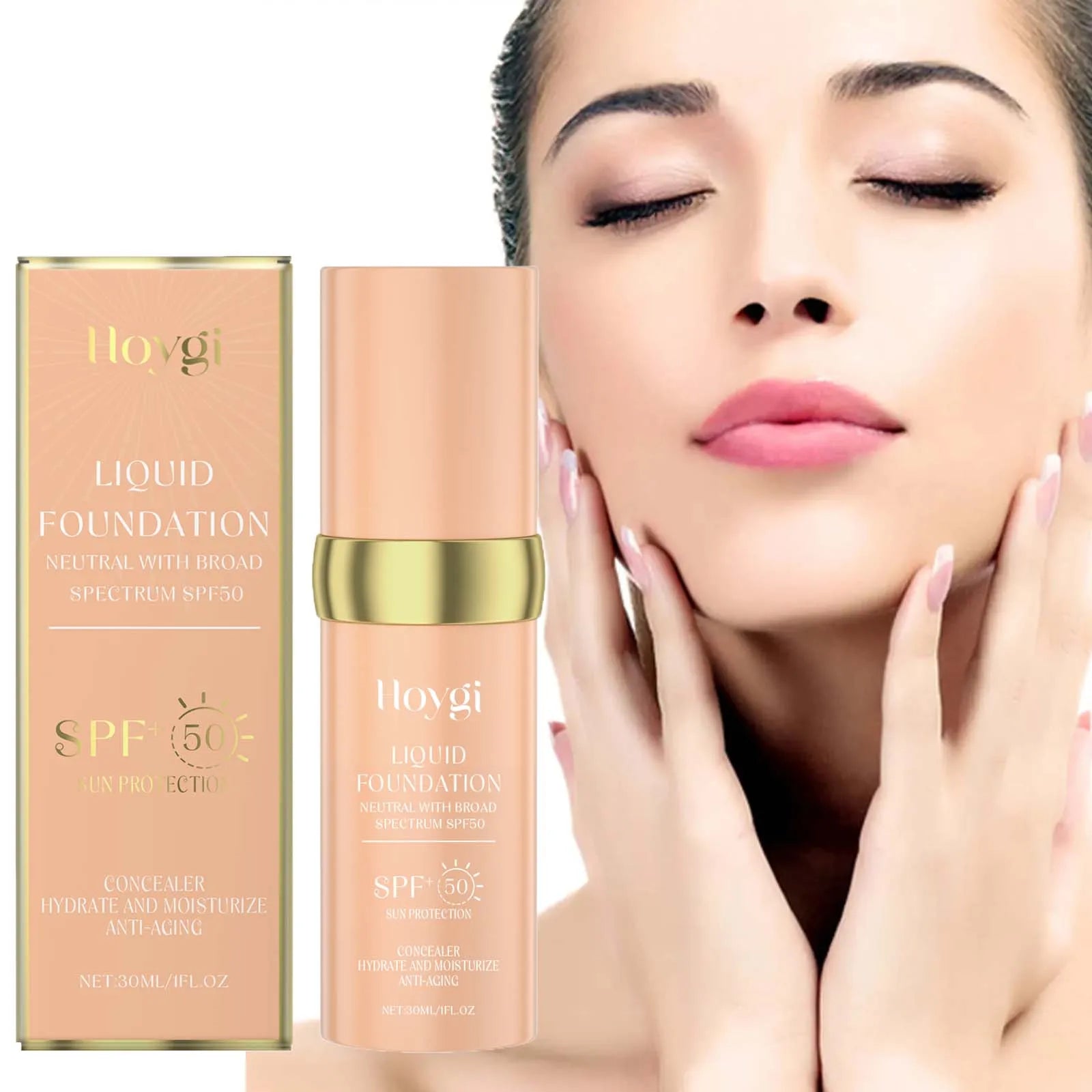 Liquid Face Foundation Spf 50 Temperature Change High Coverage Makeup Base Waterproof Hydrating Foundation Cosmetics Makeup - Shello's Creative Boutique
