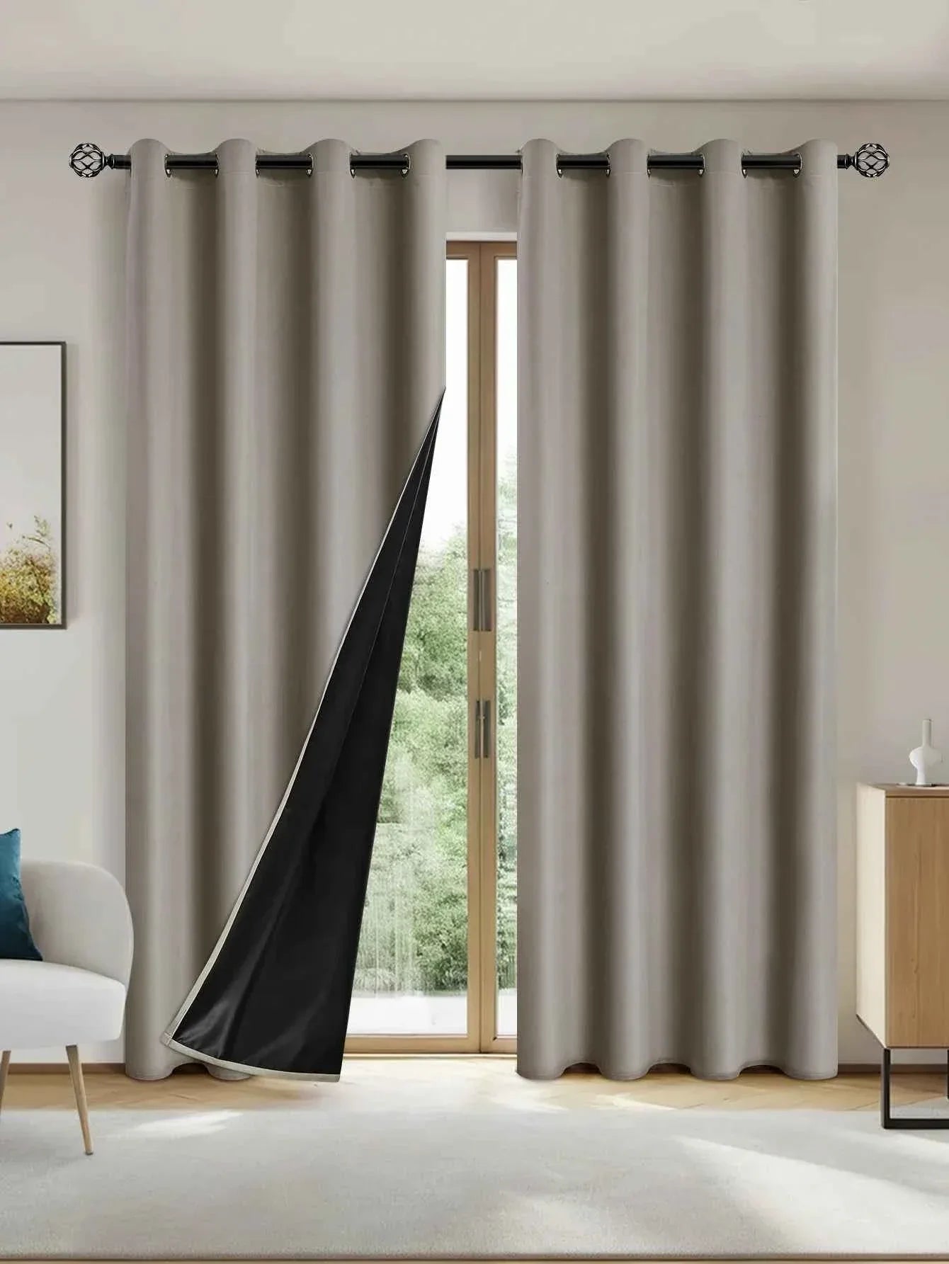 Solid Blackout Curtains with Grommets - Total Privacy Drapes for Bedroom - Shello's Creative Boutique