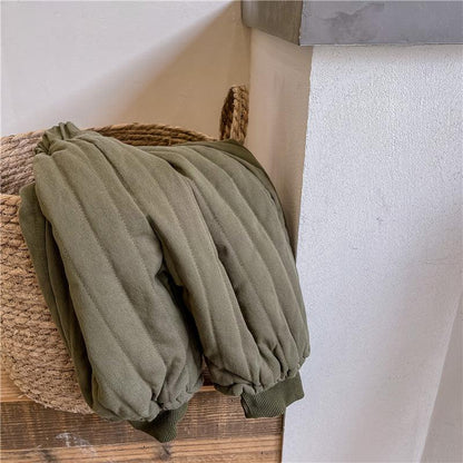 Winter Cotton-Padded Kids Harem Trousers – Unisex Full-Length Thermal Pants (Ages 2–7) - Shello's Creative Boutique