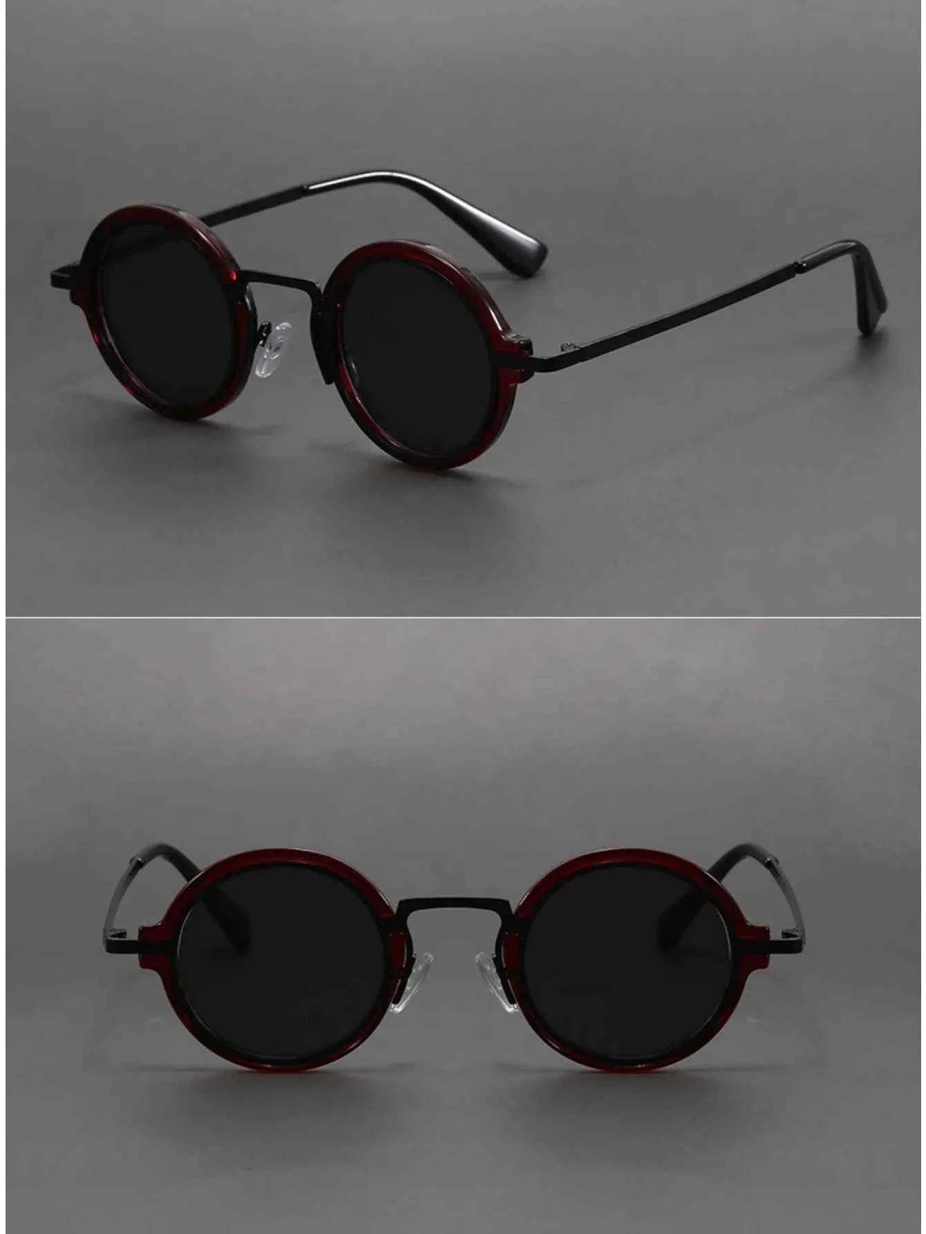 Retro Handmade Small Round Sunglasses Sun Protection Eye Protection UV Protection Men and Women Sunglasses