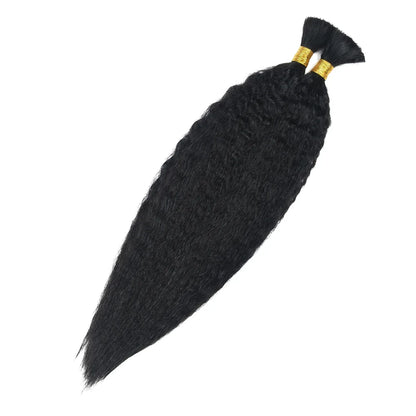Human Braiding Hair 2 Bundles - 100% Brazilian Kinky Straight for Boho Braids - Shello's Creative Boutique