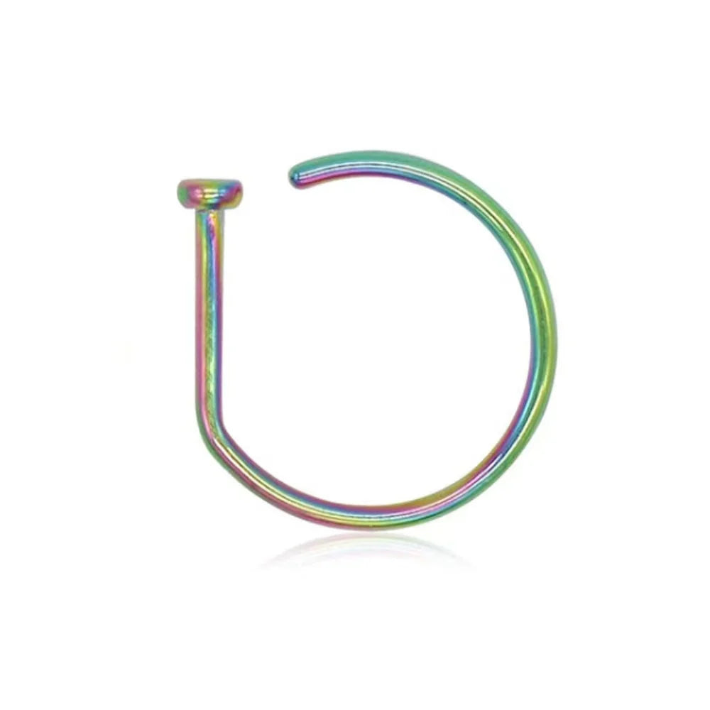 Faux Nose Ring & Septum Clip Set – Five Finishes