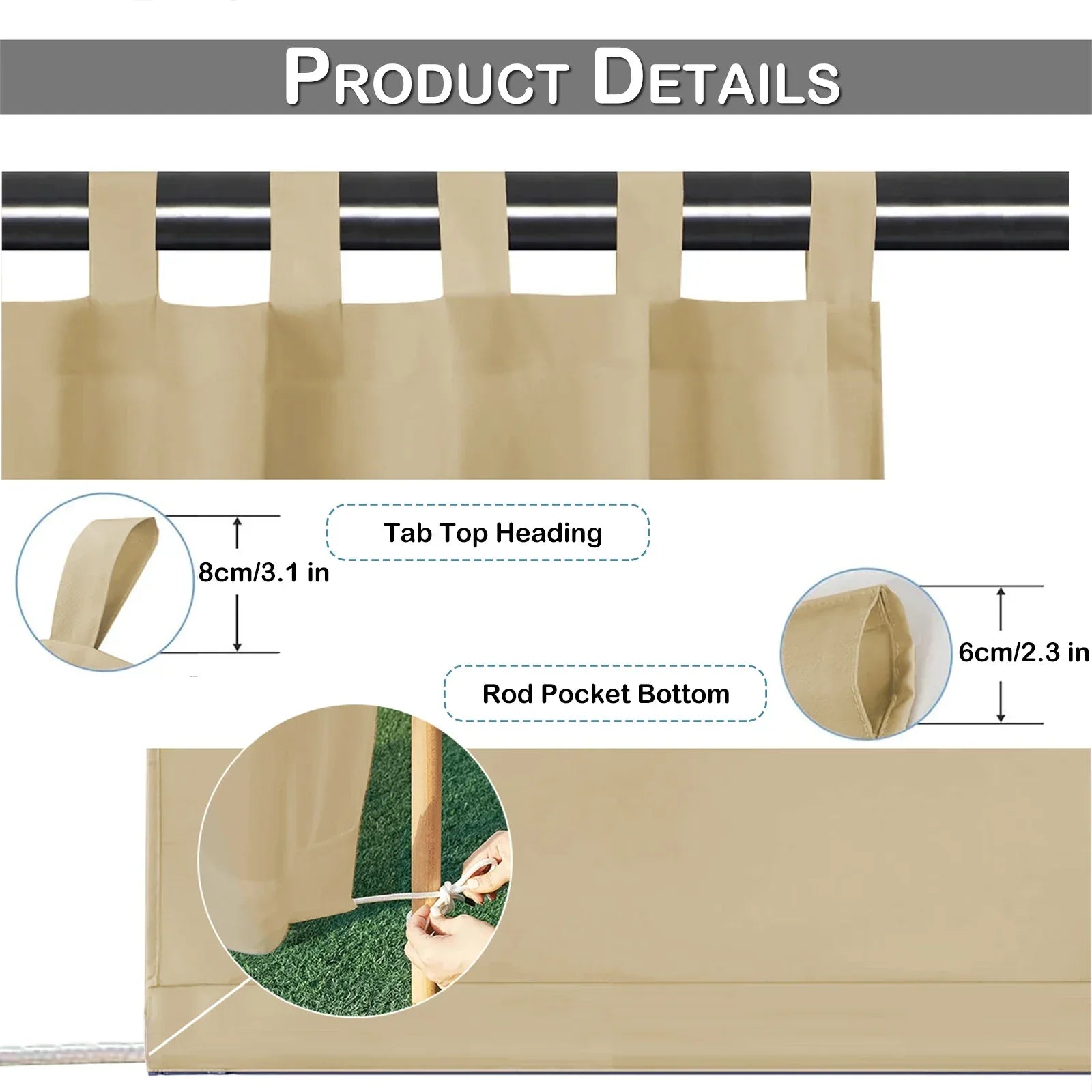 Outdoor Blackout Curtains – Waterproof Patio Drapes - Shello's Creative Boutique