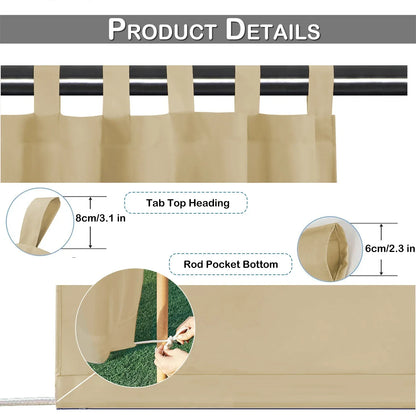 Outdoor Blackout Curtains – Waterproof Patio Drapes - Shello's Creative Boutique