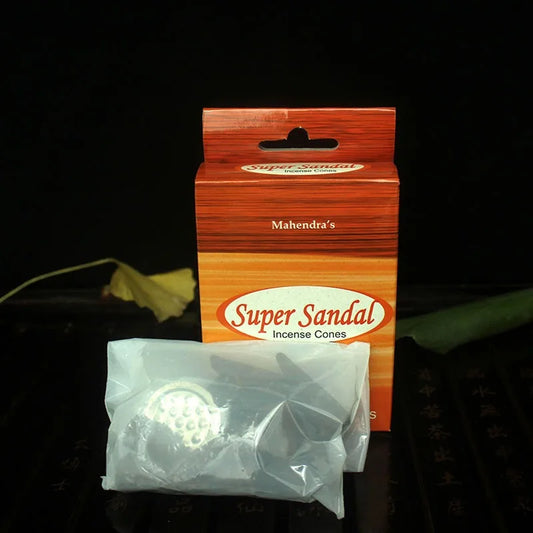 Sandalwood Tower Incense Cones - 15 Handmade Natural Cones