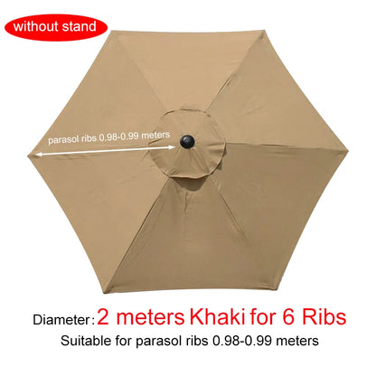 Parasol Replacement Cloth – Waterproof Anti-UV Canopy for 6 & 8 Rib Banana Parasols