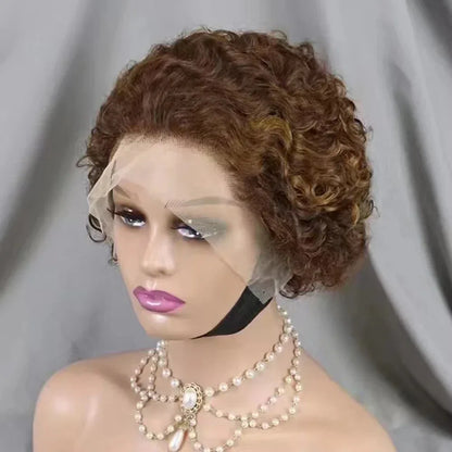 Pixie Cut Short Bob Wig - 100% Human Hair 13x4 Transparent Lace Frontal Wig - Shello's Creative Boutique