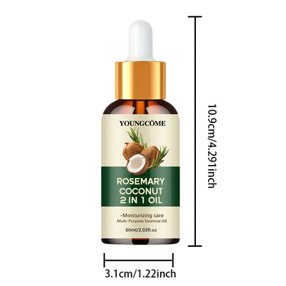 Rosemary Oil Hair Growth Essential Coconut Oil Improve Hair Loss And Nourishes Strengthen Hair Roots Scalp Treatment Hair Care - Shello's Creative Boutique