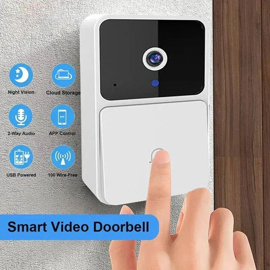 Wireless WiFi Video Doorbell with HD Camera, Night Vision & Voice Change