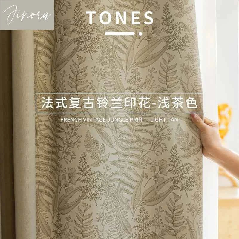 Custom Size French Spliced curtains for Living Room Bedroom Light Luxury Blackout Curtains Thickened Chenille White Tulle