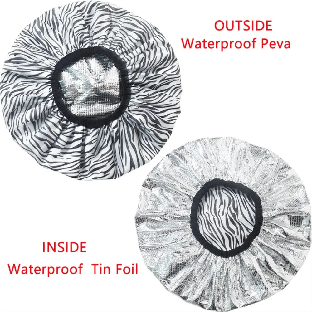 Self-Heating Steam Hair Mask Cap – Tin Foil Shower Cap for Deep Conditioning & Hair Treatment