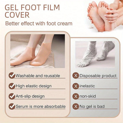 Moisturizing Foot Socks,Silicone Socks for Dry Cracked Feet Women's Foot Socks for Moisturizing,Featuring Massage