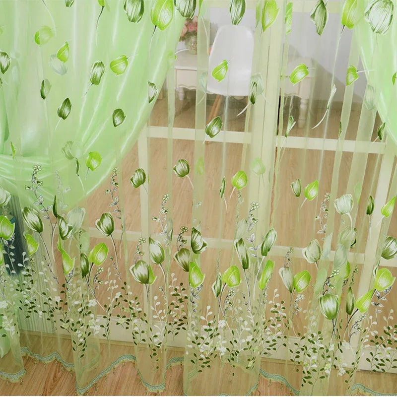 Modern Purple Tulle Curtains - 200x100cm Sheer Voile Drapes - Shello's Creative Boutique